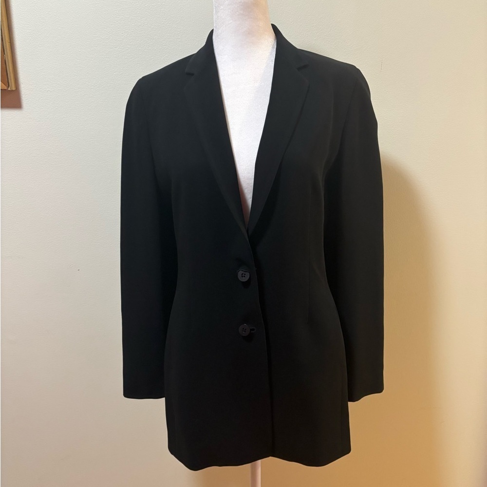 Anne Klein notch lapel jacket black sz 2 petite